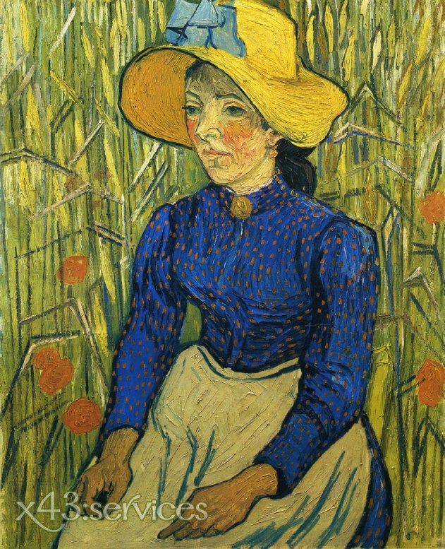 Vincent van Gogh - Bauernmaedchen mit gelbem Strohhut